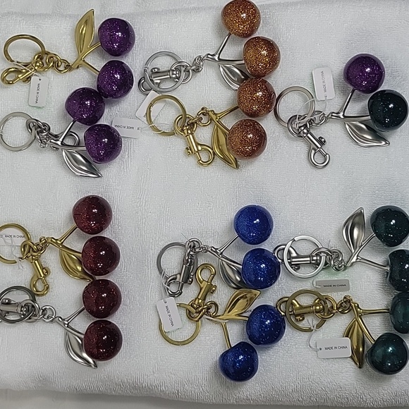 Colorful Cherry Charm Bag Charm/Key Chain - Picture 2 of 4